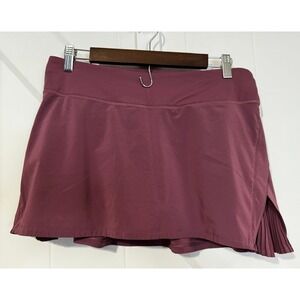 Lululemon Side Pleat High Rise Tennis Skirt Skort Size 8 Red Merlot Berry Golf